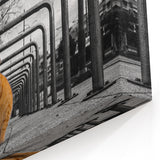 Urban Skyline Canvas Prints – Cat in City Symmetry Street Scene