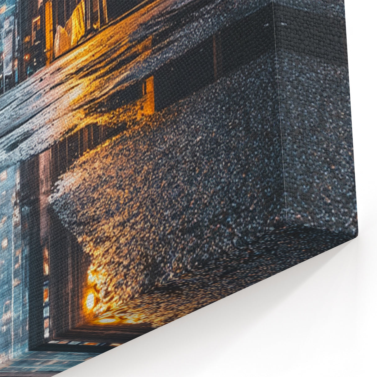 Urban Architectural Wall Art – City Alley Reflection Canvas Print