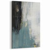 Earthen Harmony Abstracts - Modern Abstract Art in Teal and Black