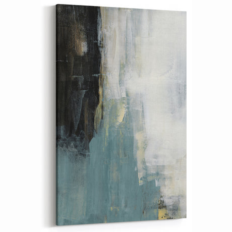Earthen Harmony Abstracts - Modern Abstract Art in Teal and Black