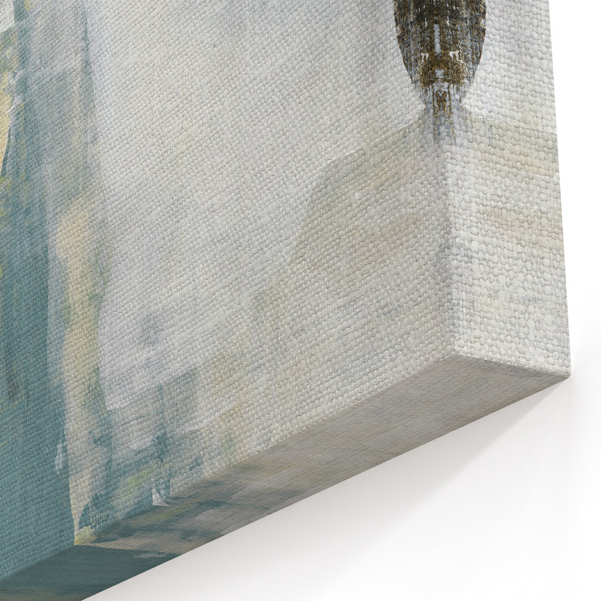 Earthen Harmony Abstracts - Modern Abstract Art in Teal and Black