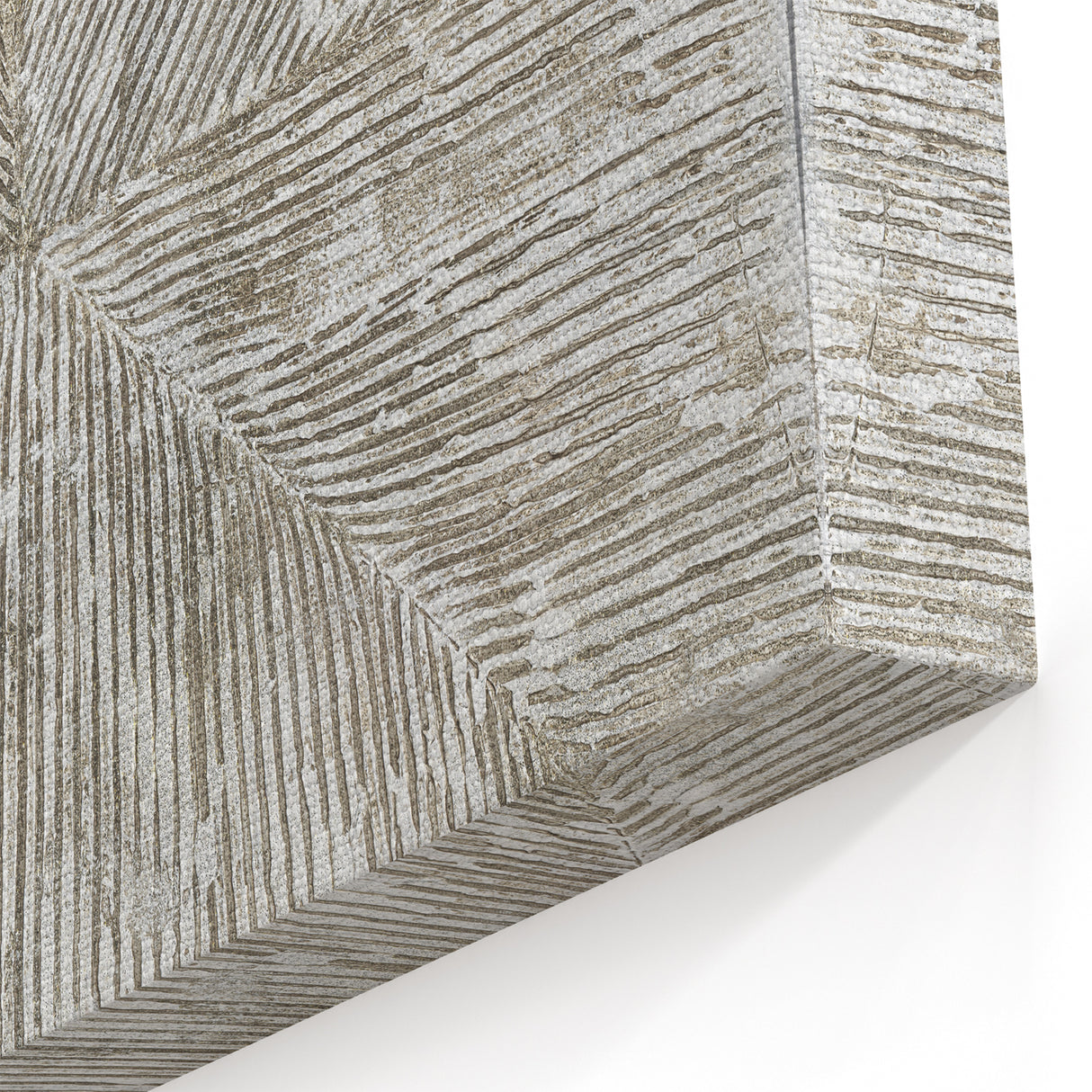Minimalist Textured Art Pieces – Beige and Gray Radial Line Design