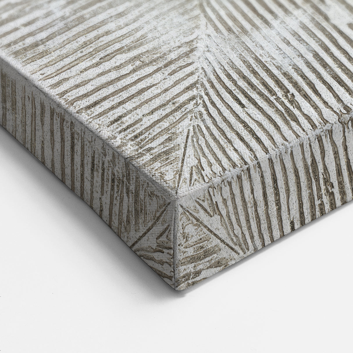 Minimalist Textured Art Pieces – Beige and Gray Radial Line Design