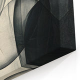 Modern Bold Abstract Wall Art – High-Contrast Monochrome Motion