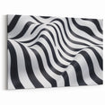 Geometric Abstract Art Prints – Black & White Wave Illusion