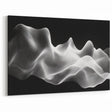 Large Abstract Wall Decor – Black & White Digital Wave Motion