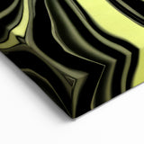 Colorful Abstract Wall Hangings – Lime Green & Black Marble Flow