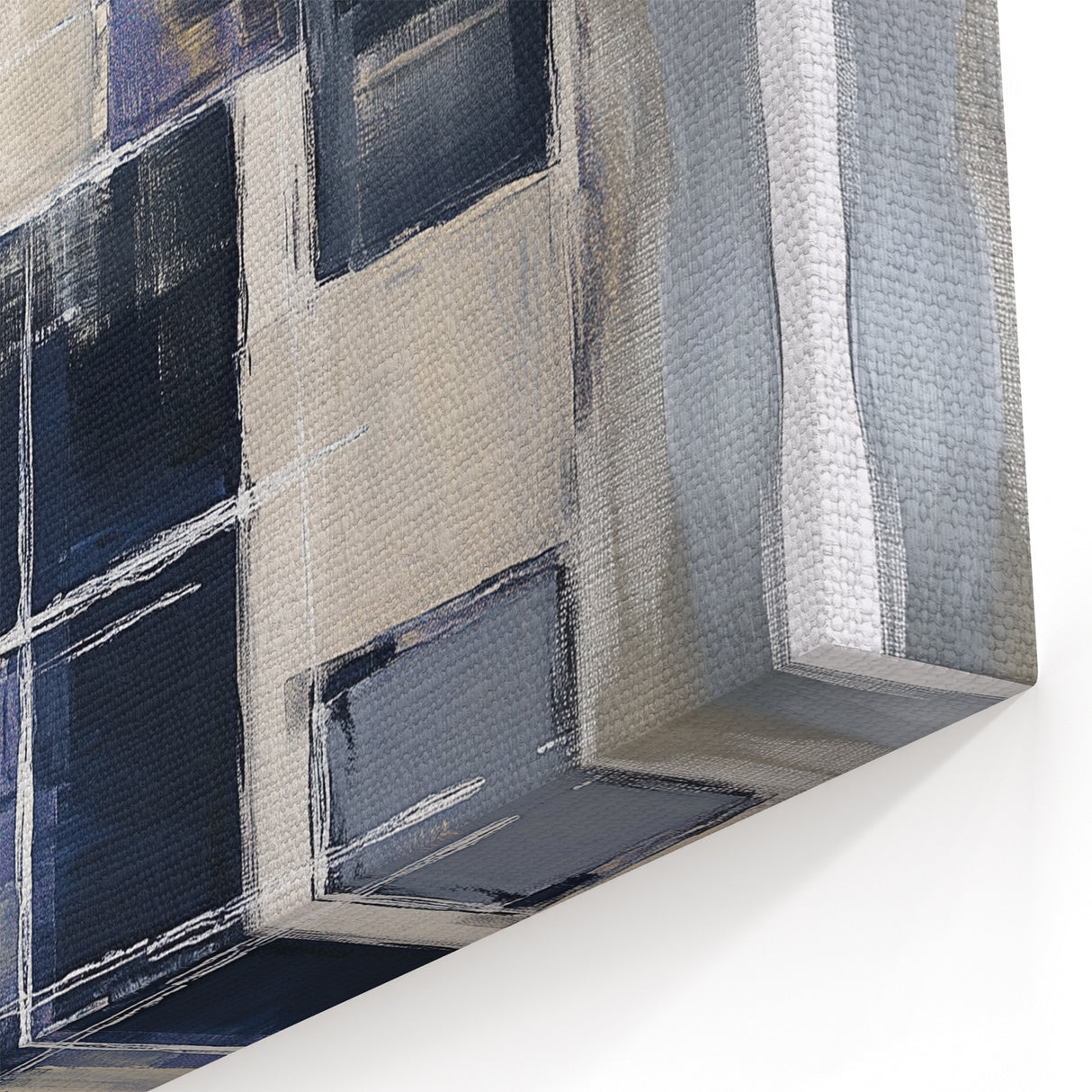 Minimalist Abstract Wall Art – Grid Silence in Muted Gray Tones