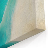 Colorful Abstract Wall Art – Coastal Drift in Turquoise & Sand