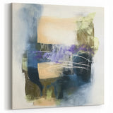 Abstract Art Prints – Textured Balance in Beige, Blue & Olive