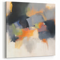 Large Abstract Wall Art – Urban Spectrum in Gray, Orange & Olive