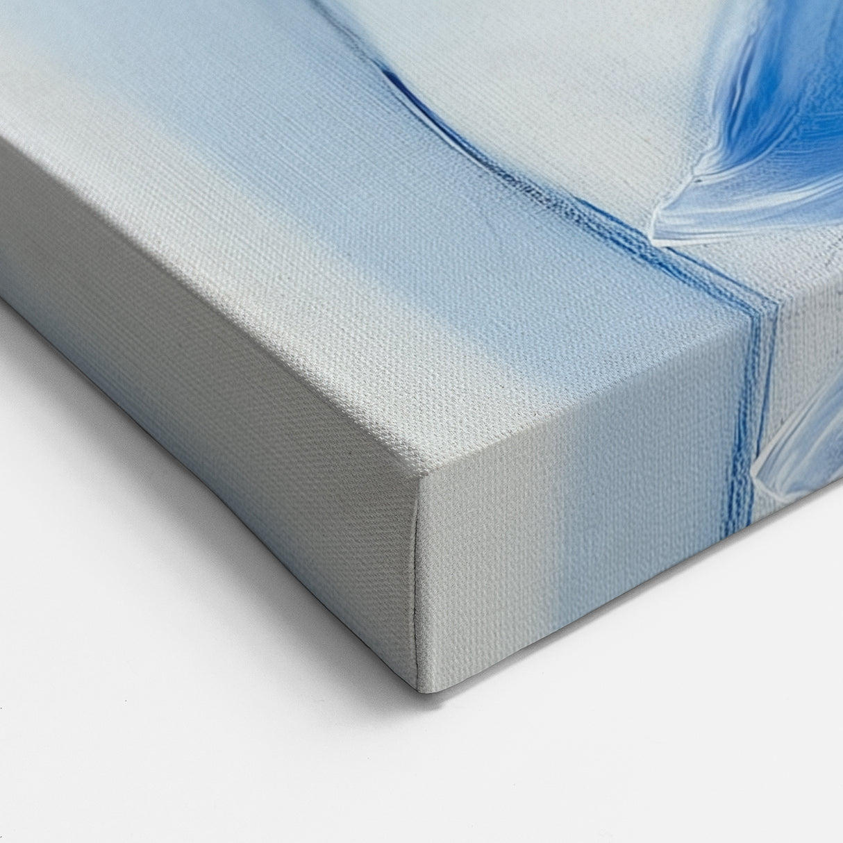 Abstract Fluid Canvas Art – Blue Stream with Yellow Accents