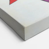 Geometric Abstract Wall Decor – Sharp Angles in Red & Charcoal