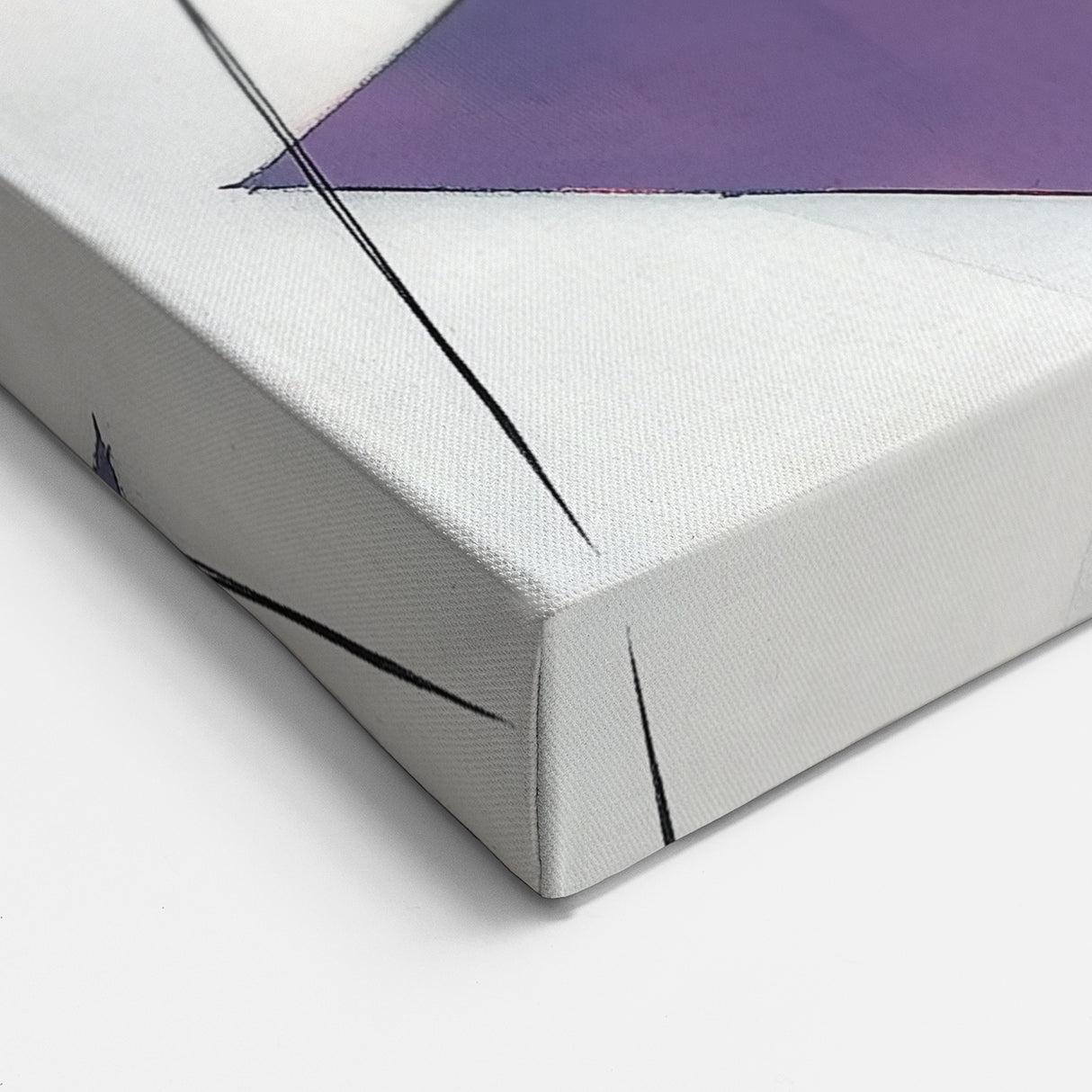 Contemporary Abstract Canvas – Angular Energy in Red & Teal