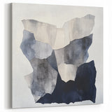 Minimalist Abstract Wall Art – Layered Terrain in Black & Beige