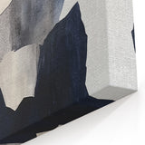 Minimalist Abstract Wall Art – Layered Terrain in Black & Beige