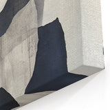 Modern Abstract Wall Art – Linear Terrain in Gray, Black & White