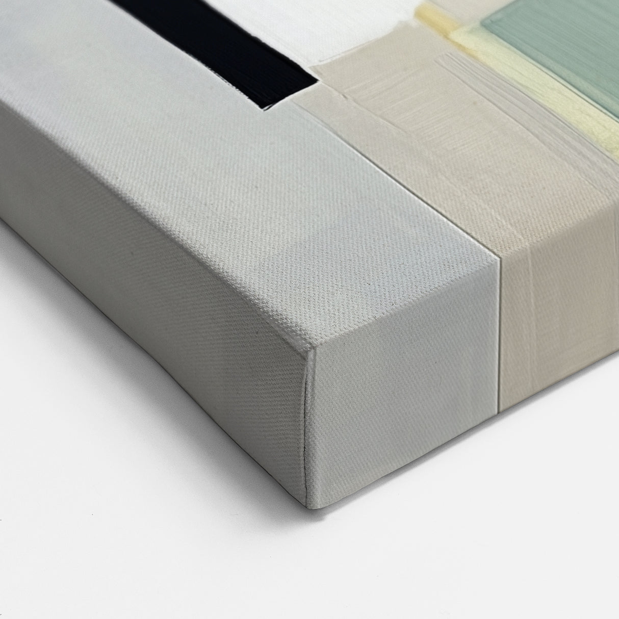 Contemporary Abstract Canvas – Earthy Grid in Olive, Beige & Sage