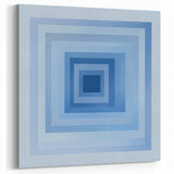 Geometric Abstract Wall Decor – Radiant Depth in Sky & Royal Blue