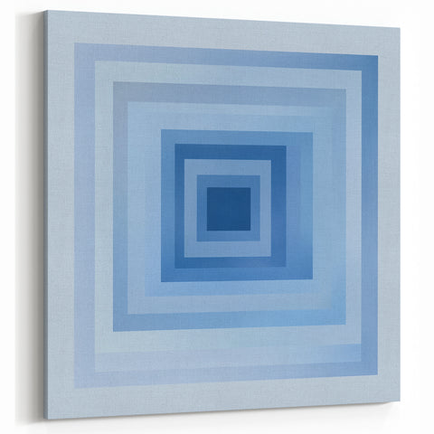 Geometric Abstract Wall Decor – Radiant Depth in Sky & Royal Blue