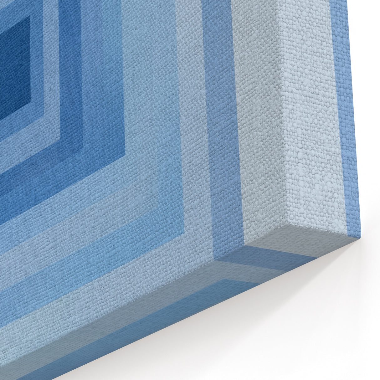 Geometric Abstract Wall Decor – Radiant Depth in Sky & Royal Blue