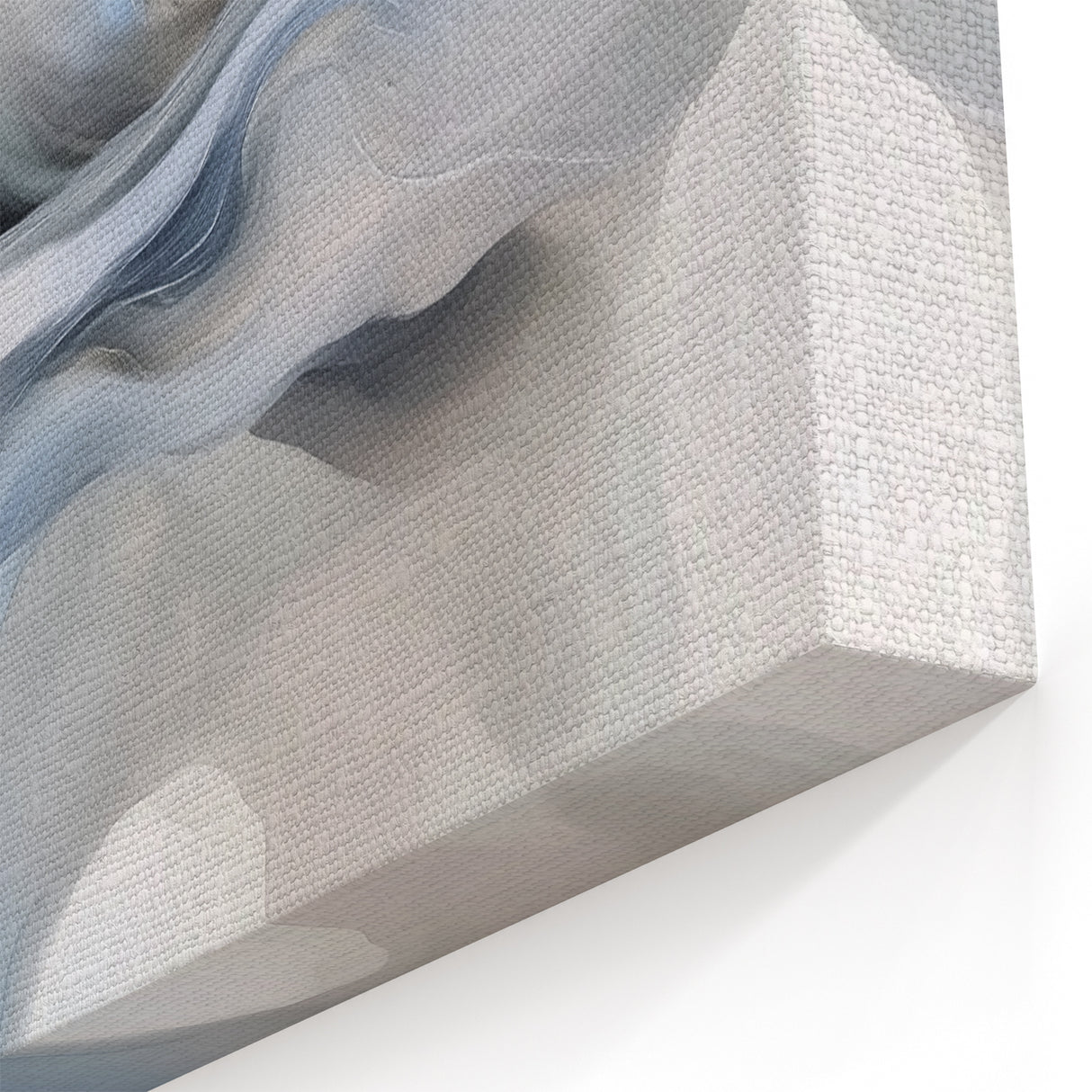 Minimalist Abstract Wall Art – Cloud Bloom in Gray, Blue & White