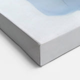 Minimalist Abstract Wall Art – Cloud Bloom in Gray, Blue & White