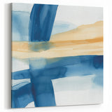 Modern Abstract Wall Art – Coastal Brushstroke Harmony