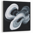 Minimalist Abstract Wall Art – Monochrome Motion Swirl