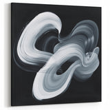 Minimalist Abstract Wall Art – Monochrome Motion Swirl