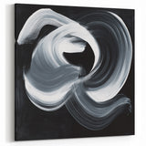 Geometric Abstract Wall Decor – Monochrome Energy Flow
