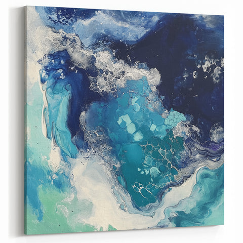 Colorful Abstract Wall Art – Oceanic Fluid Dreamscape