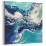 Fluid Acrylic Wall Decor – Coastal Tide Abstraction