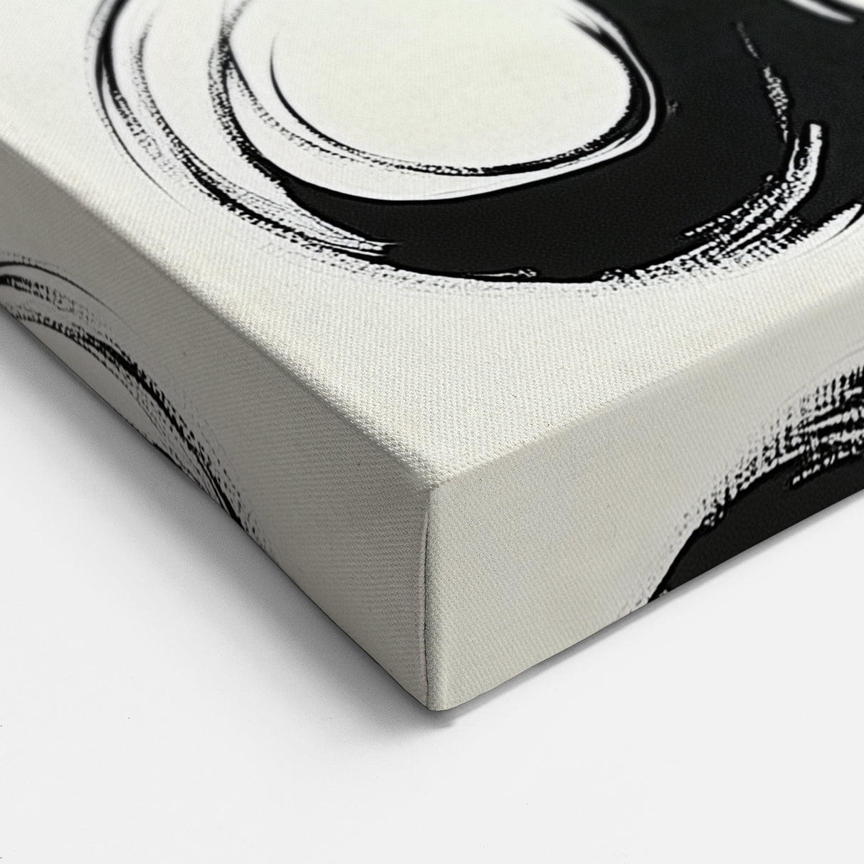 Abstract Art Prints – Rhythmic Ink Circles on Neutral Canvas