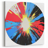 Large Abstract Wall Art – Radiant Color Burst Composition