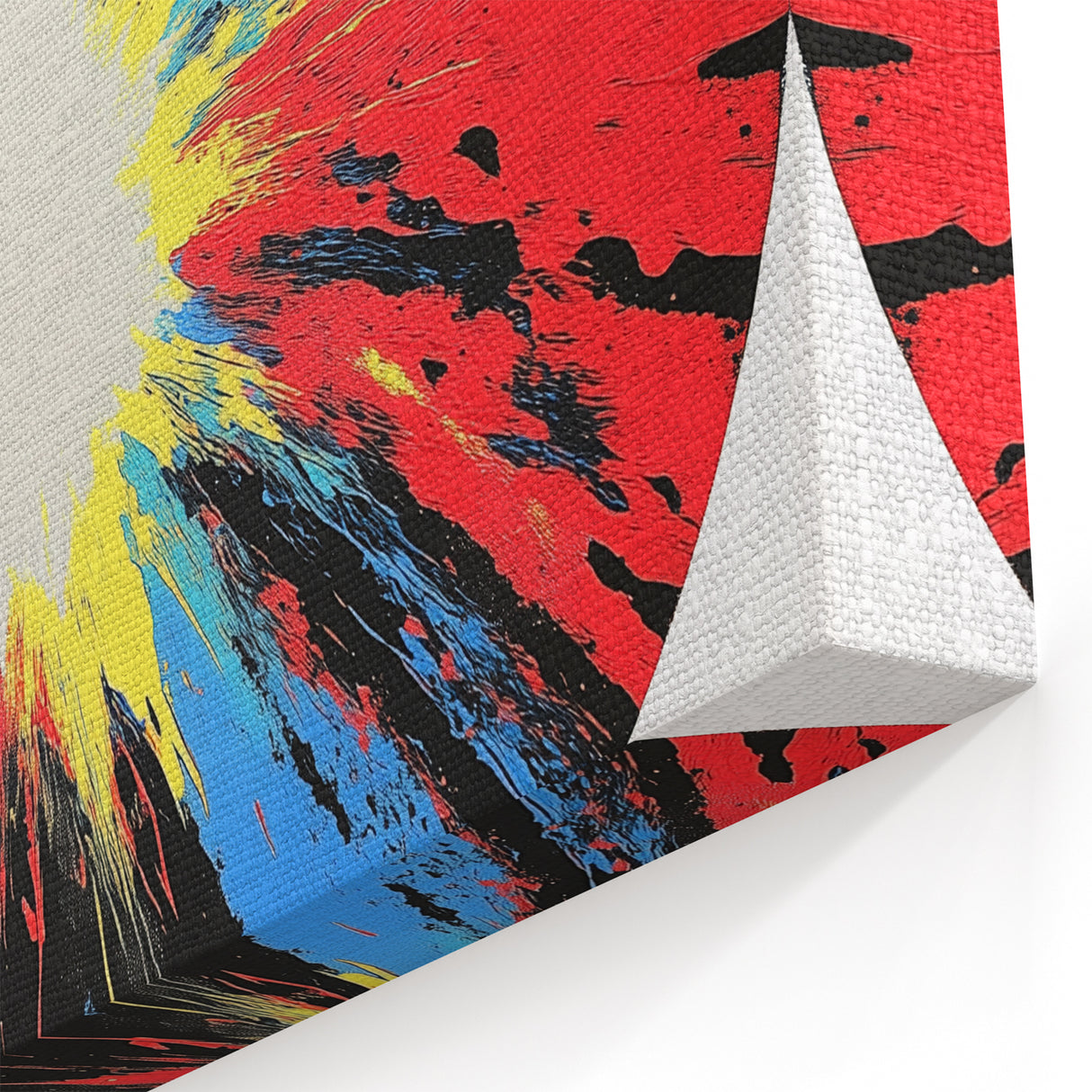 Large Abstract Wall Art – Radiant Color Burst Composition