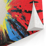 Large Abstract Wall Art – Radiant Color Burst Composition