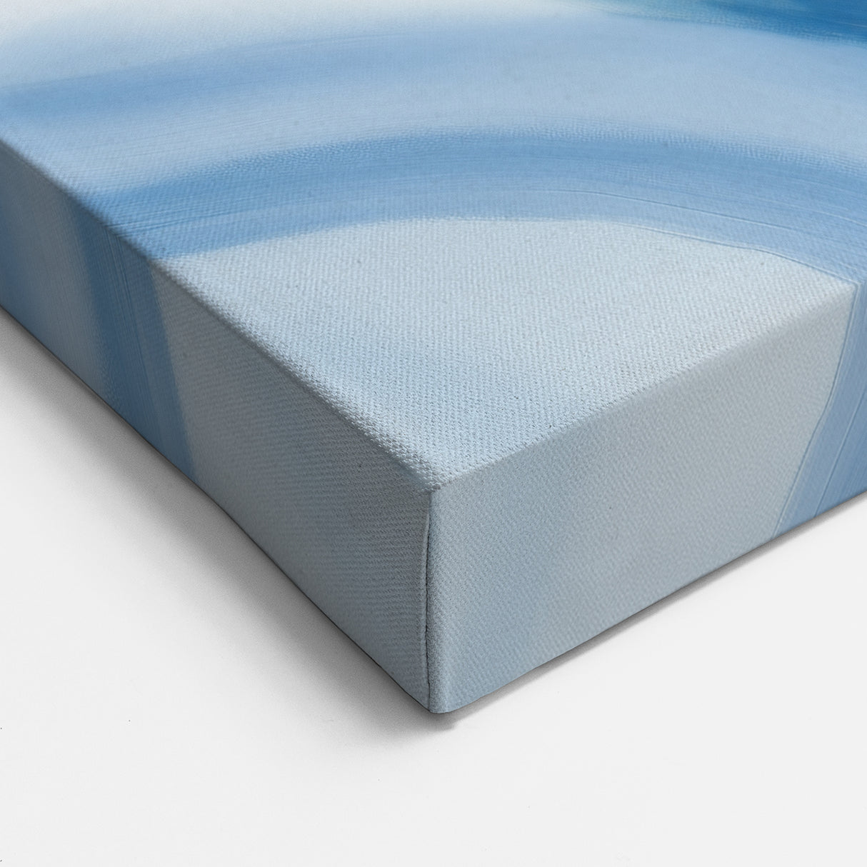 Abstract Fluid Canvas Art – Swirling Blue Depth Illusion