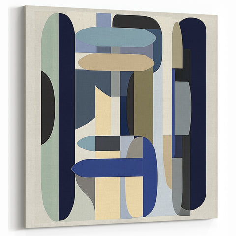 Contemporary Abstract Canvas – Structured Geometric Balance