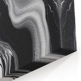 Fluid Abstract Wall Art – Monochrome Marble Motion Flow