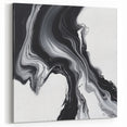 Minimalist Abstract Wall Art – Black and White Flowing Motion