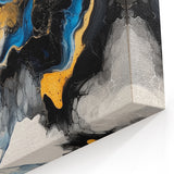 Fluid Art Paintings for Walls – Golden Tide Abstract Flow