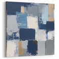 Abstract Art Prints – Block Composition in Blue and Neutrals