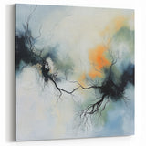 Abstract Fluid Canvas Art – Branching Currents in Misty Glow