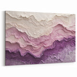Large Abstract Wall Decor – Textured Lavender & Blush Layers