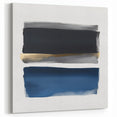 Minimalist Abstract Wall Art – Navy, Gray & Gold Geometric Brushstrokes