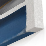 Minimalist Abstract Wall Art – Navy, Gray & Gold Geometric Brushstrokes