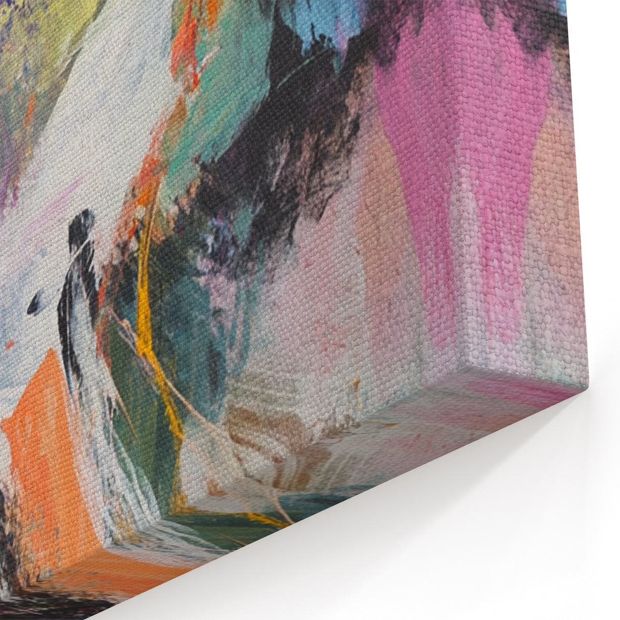 Colorful Abstract Wall Hangings – Energetic Pastel Brushwork Art