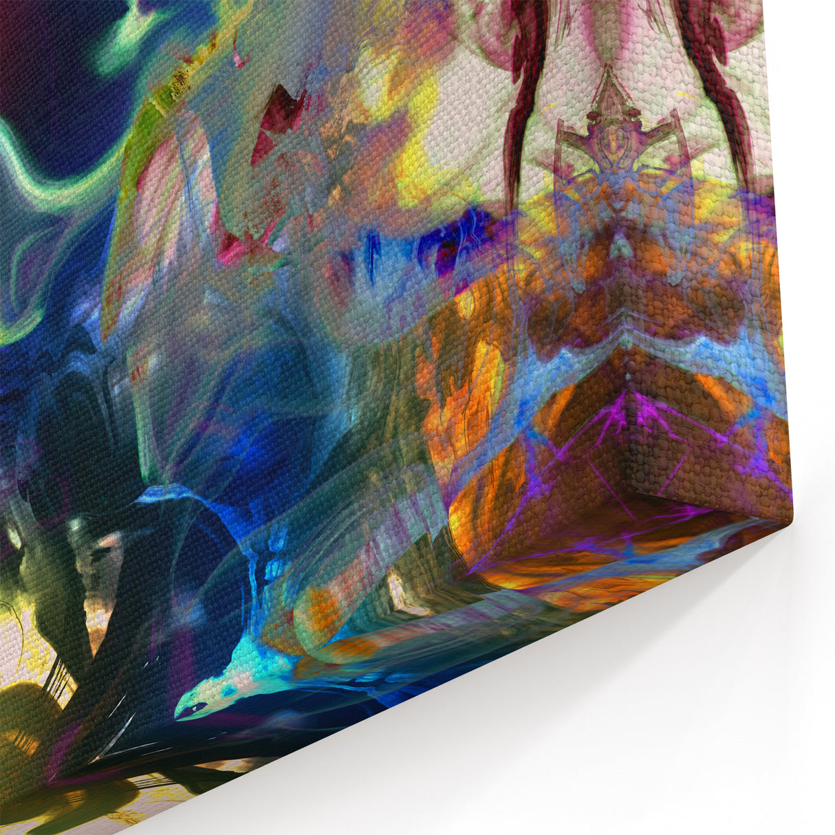 Bold Abstract Wall Art Collection – Vivid Neon Swirl Explosion