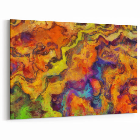 Colorful Abstract Wall Hangings – Fiery Organic Texture Flow